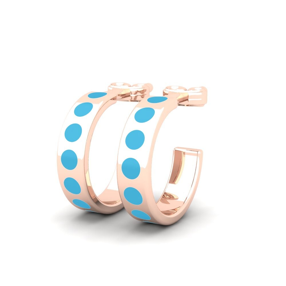 18k Oro Rosa Pendientes Virtuosite
