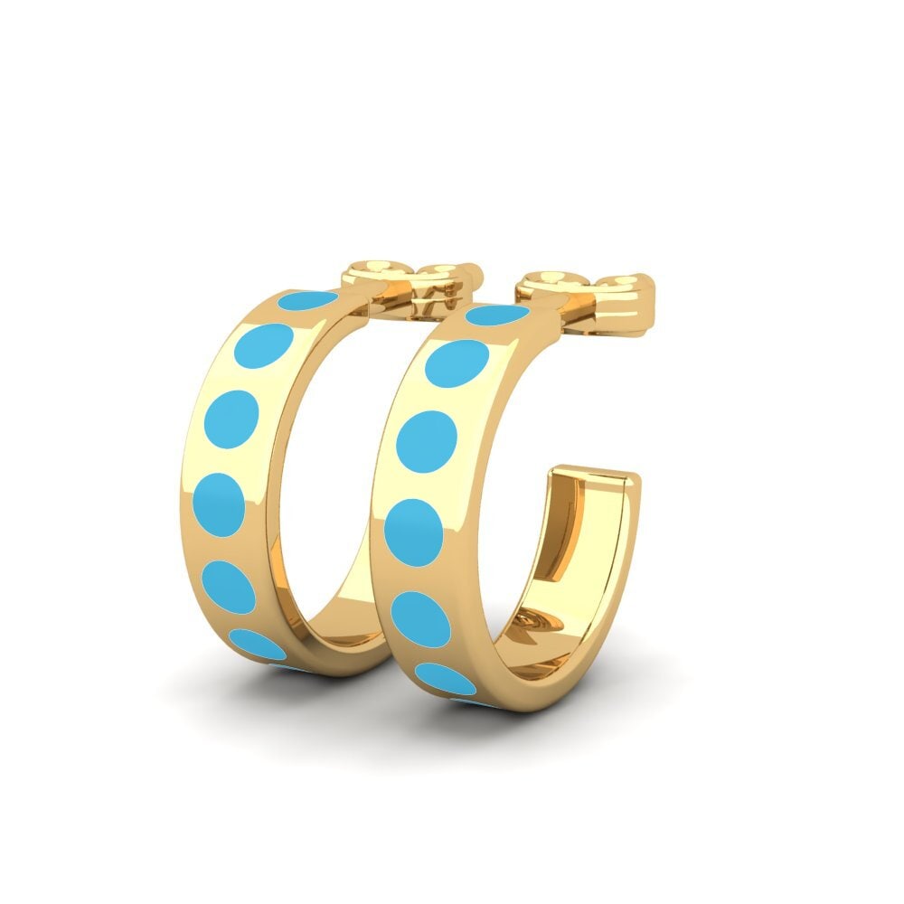 9k Oro Amarillo Pendientes Virtuosite