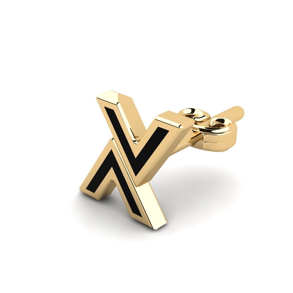 14k Oro Amarillo Pendiente para hombre Visard