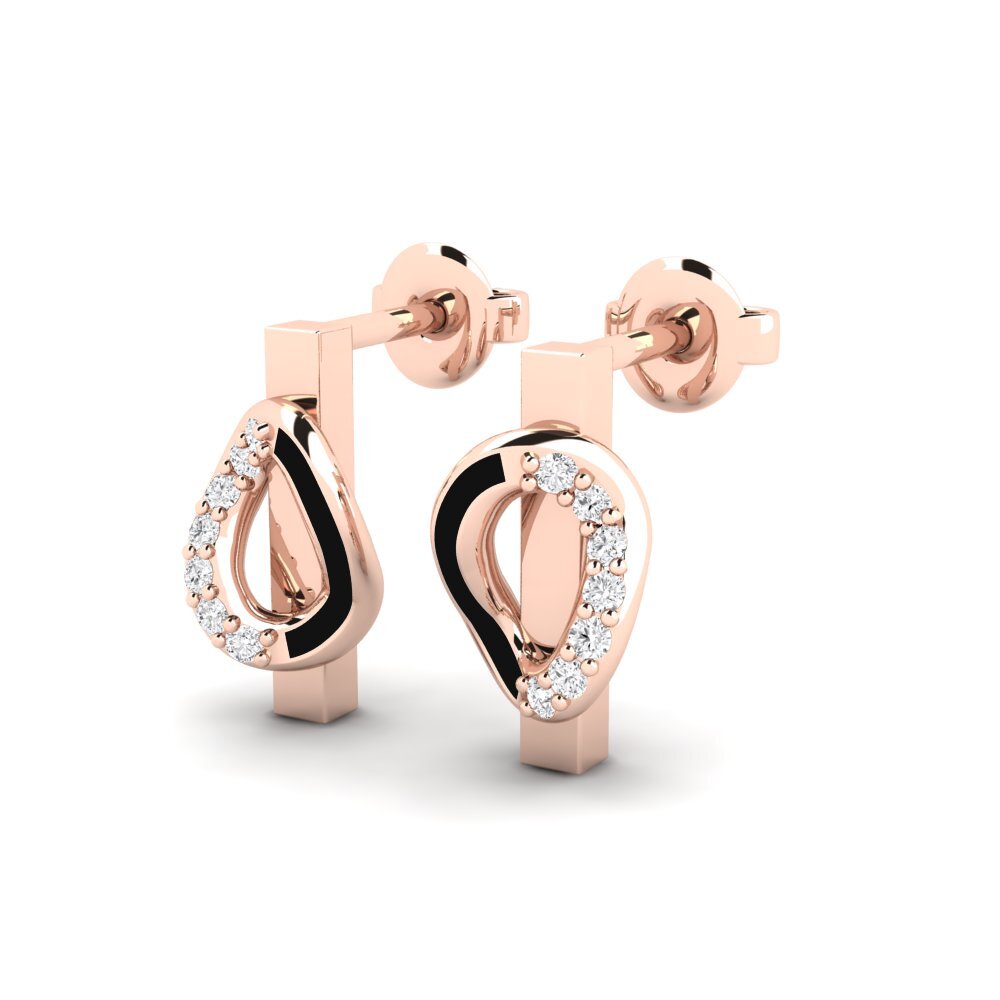 9ct Rose Gold Women's Earring Visie