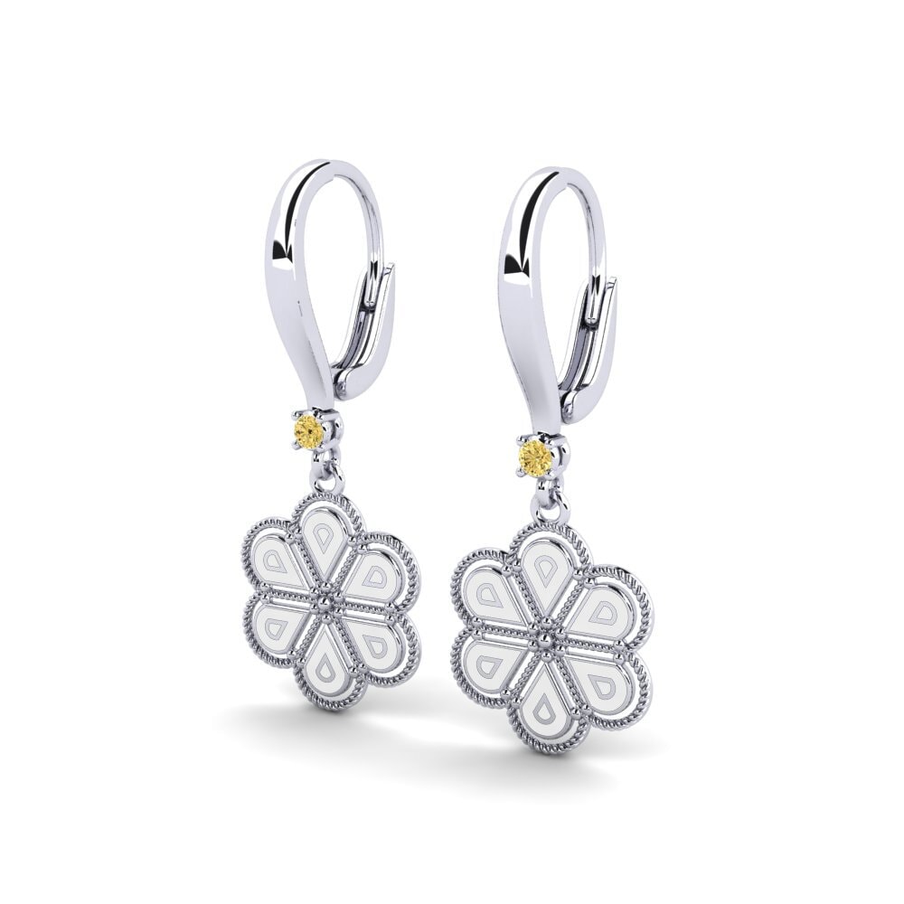 Diamante Giallo Orecchino da donna Vittae