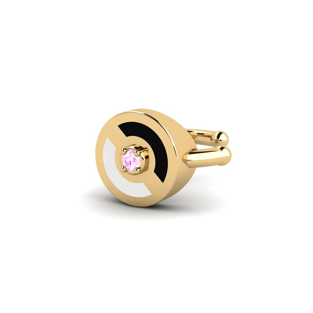 Safira Rosa Brincos Feminino Vittore