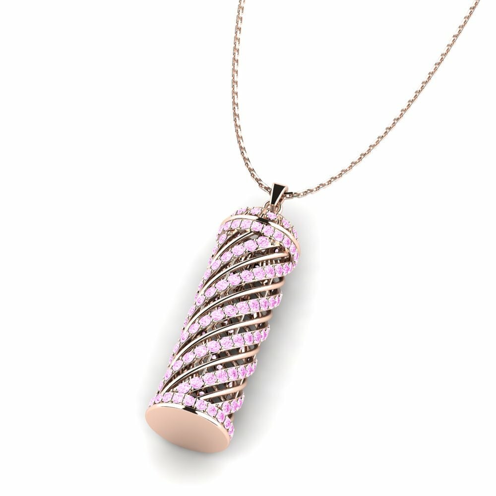Roze Saffier Dames Hanger Vivanco