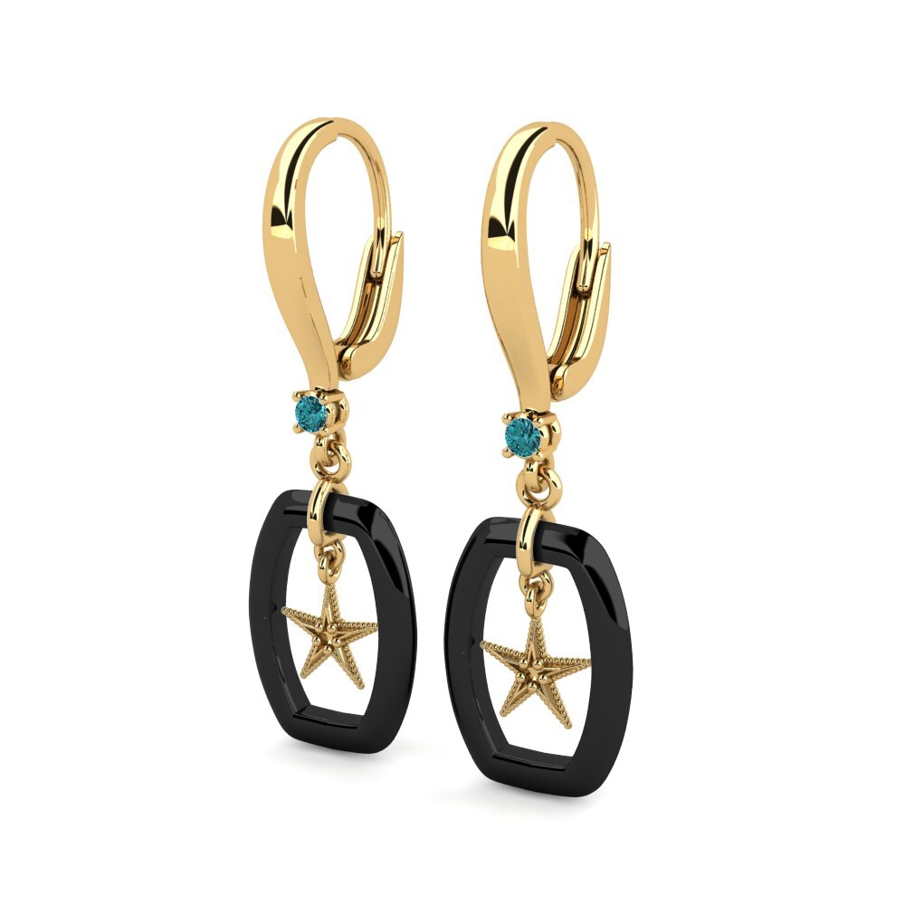 Diamante Azul Brincos Feminino Vives