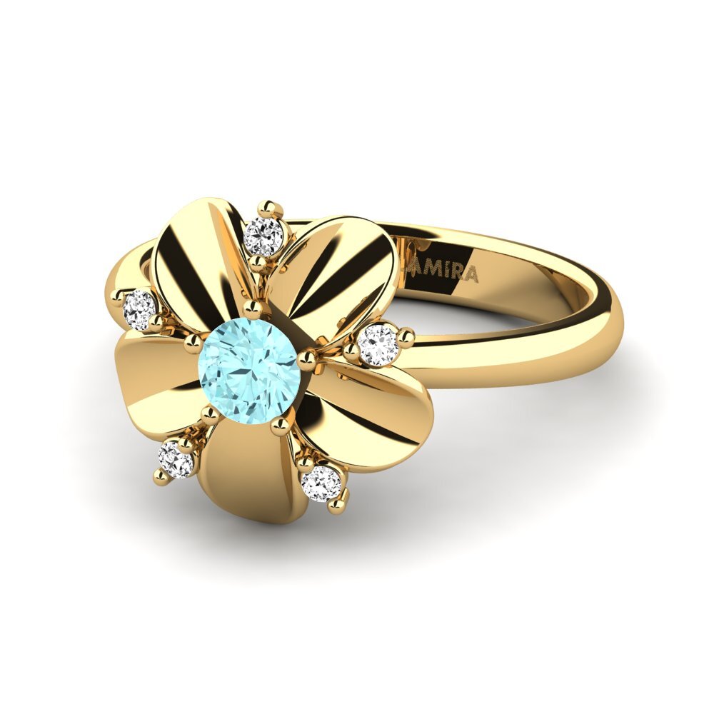 Aguamarina Anillo Vivillon