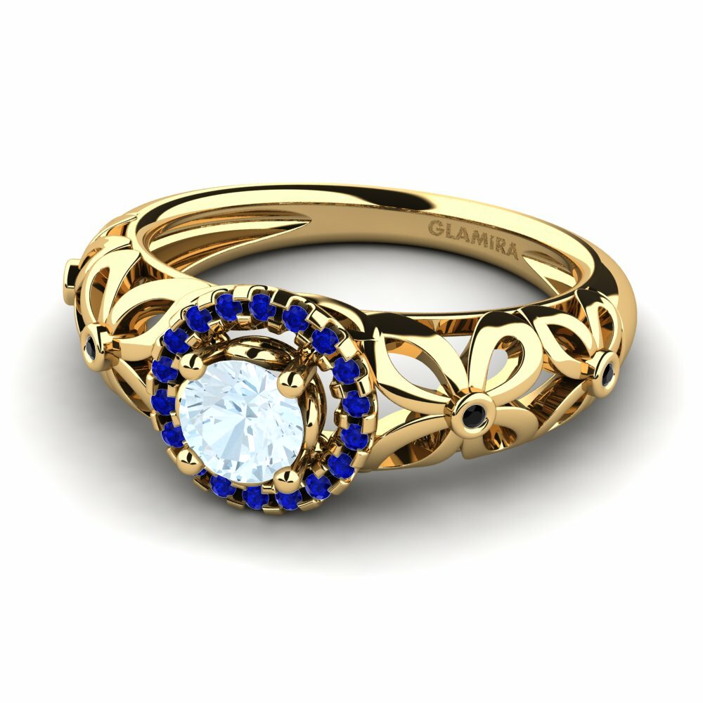 Aguamarina Anillo de compromiso Vivyan