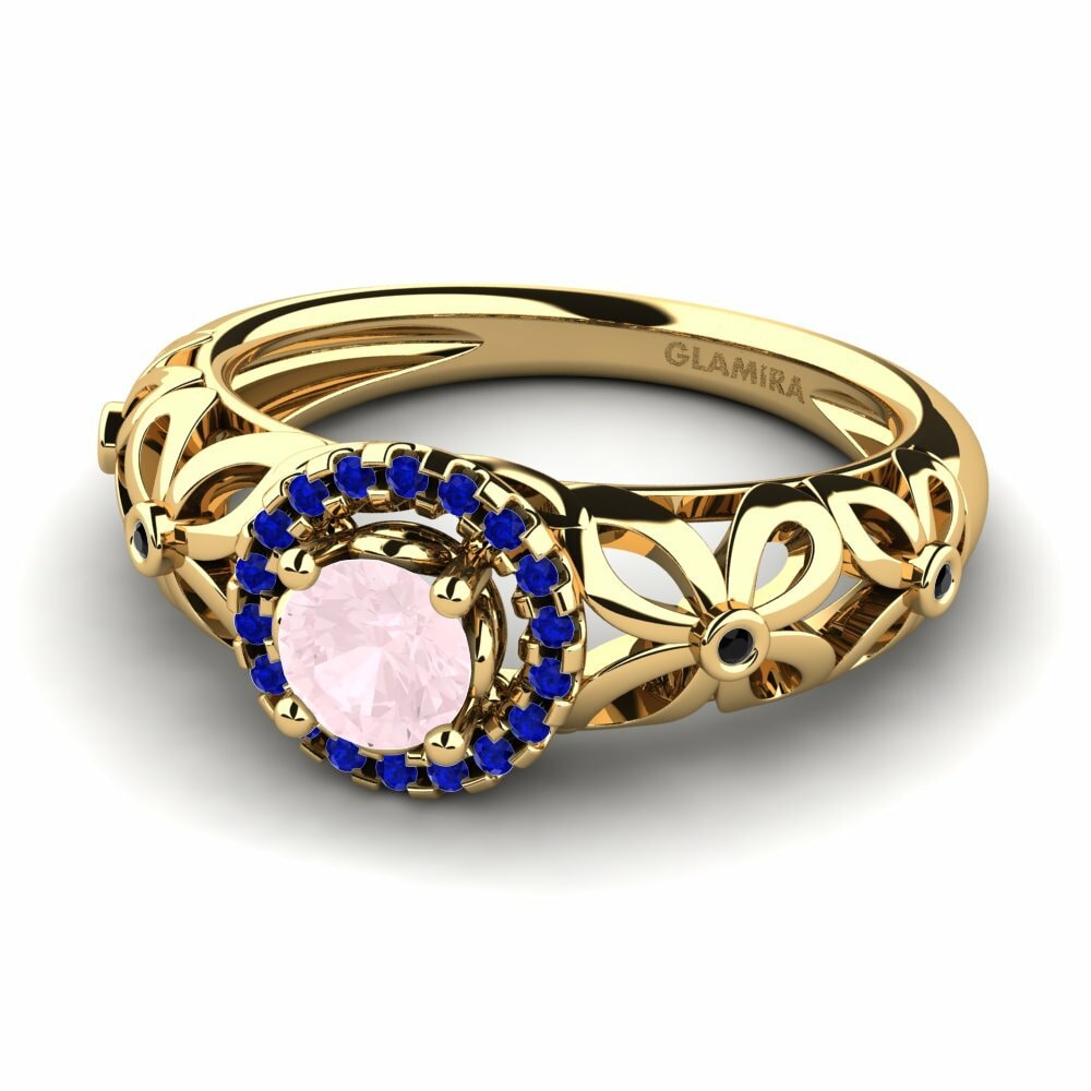 Cuarzo rosa Anillo de compromiso Vivyan