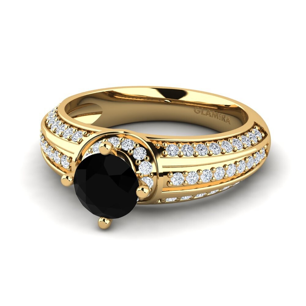 Black Diamond Engagement Ring Voileta