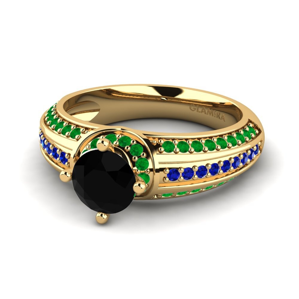 Black Diamond Engagement Ring Voileta