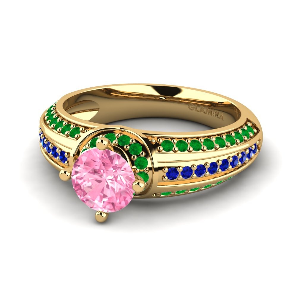 Pink Sapphire Engagement Ring Voileta