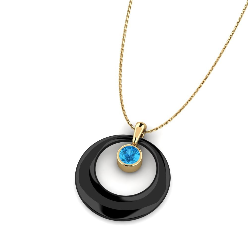 Topacio azul Colgante de Mujer Volna
