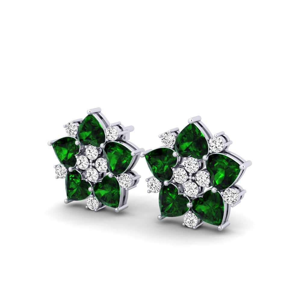 Đá Tourmaline Xanh / Bích tỷ Bông tai nữ Volpe