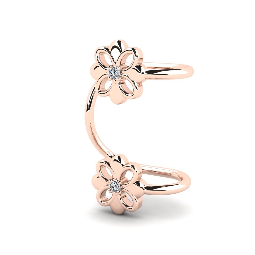 14K Rood Goud Dames Oorbellen Voltigeur