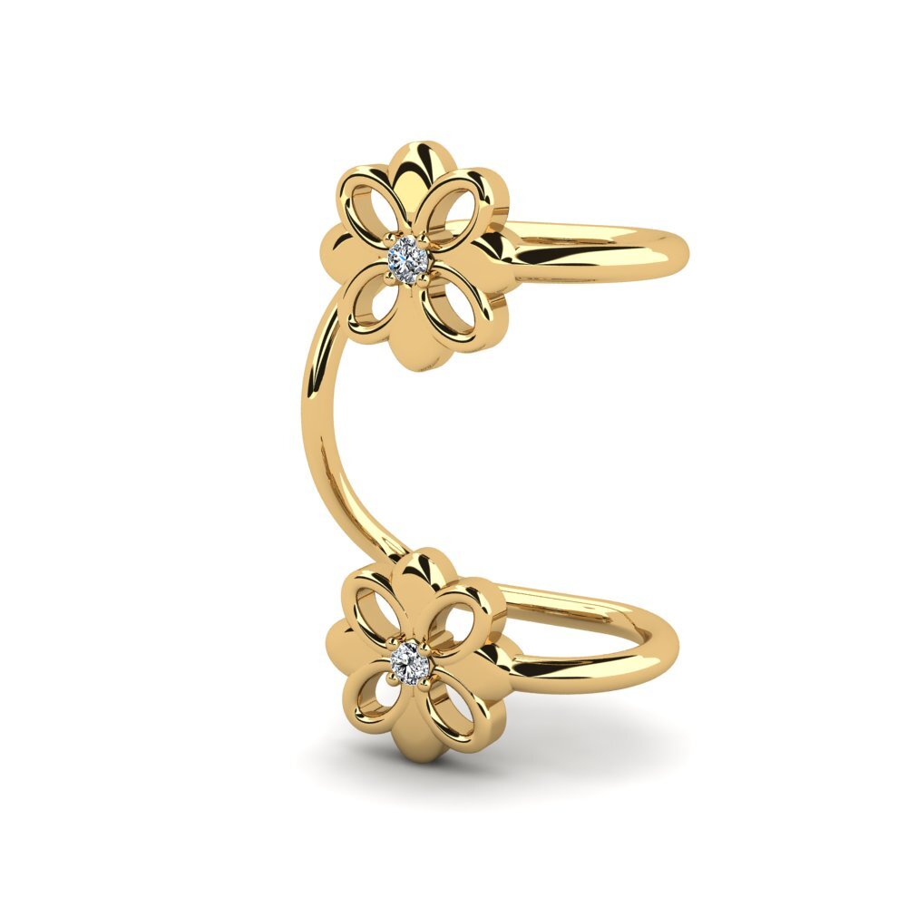 14k Oro Amarillo Pendiente de mujer Voltigeur