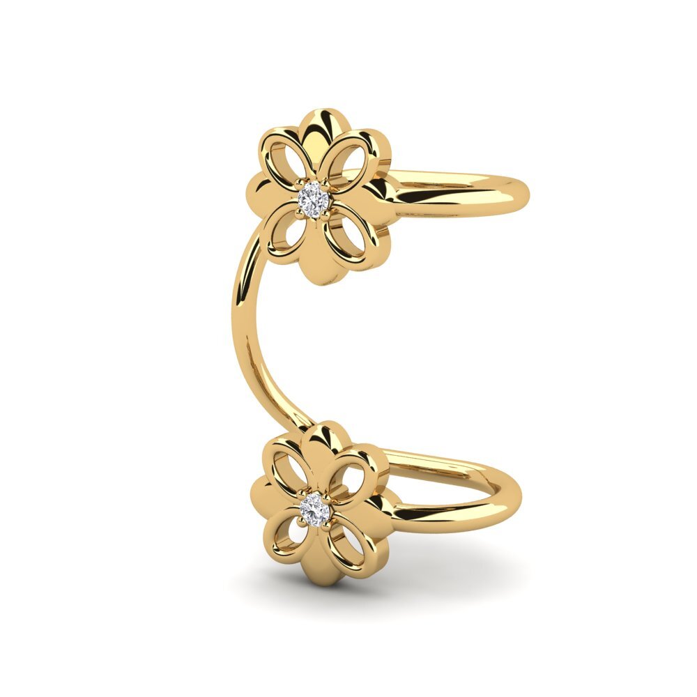 14ct Yellow Gold Lab Grown Diamond Women's Earring Voltigeur