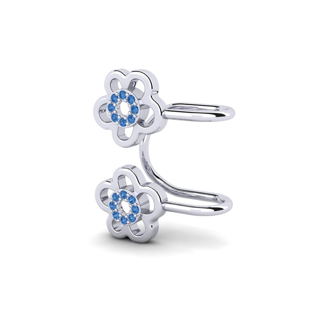 Đá Zirconia Xanh Lam Bông tai nữ Volume