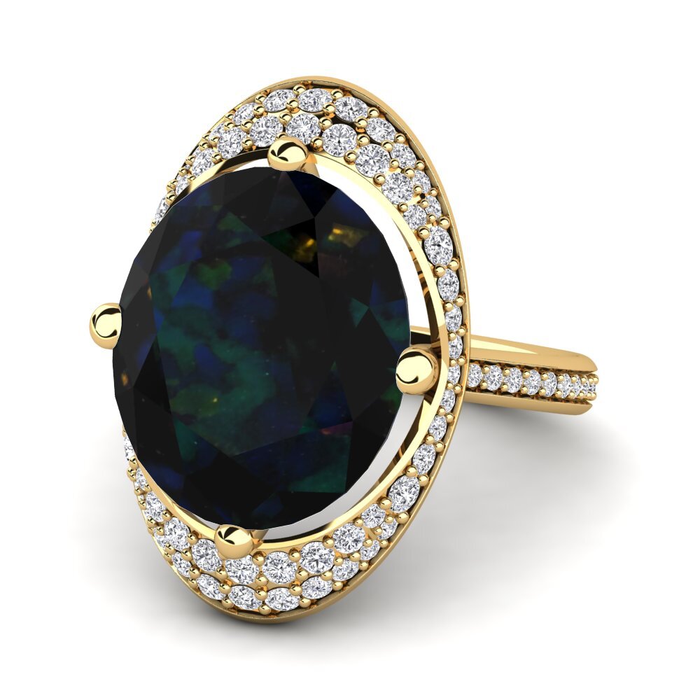 Opalo Negro Anillo Vondila