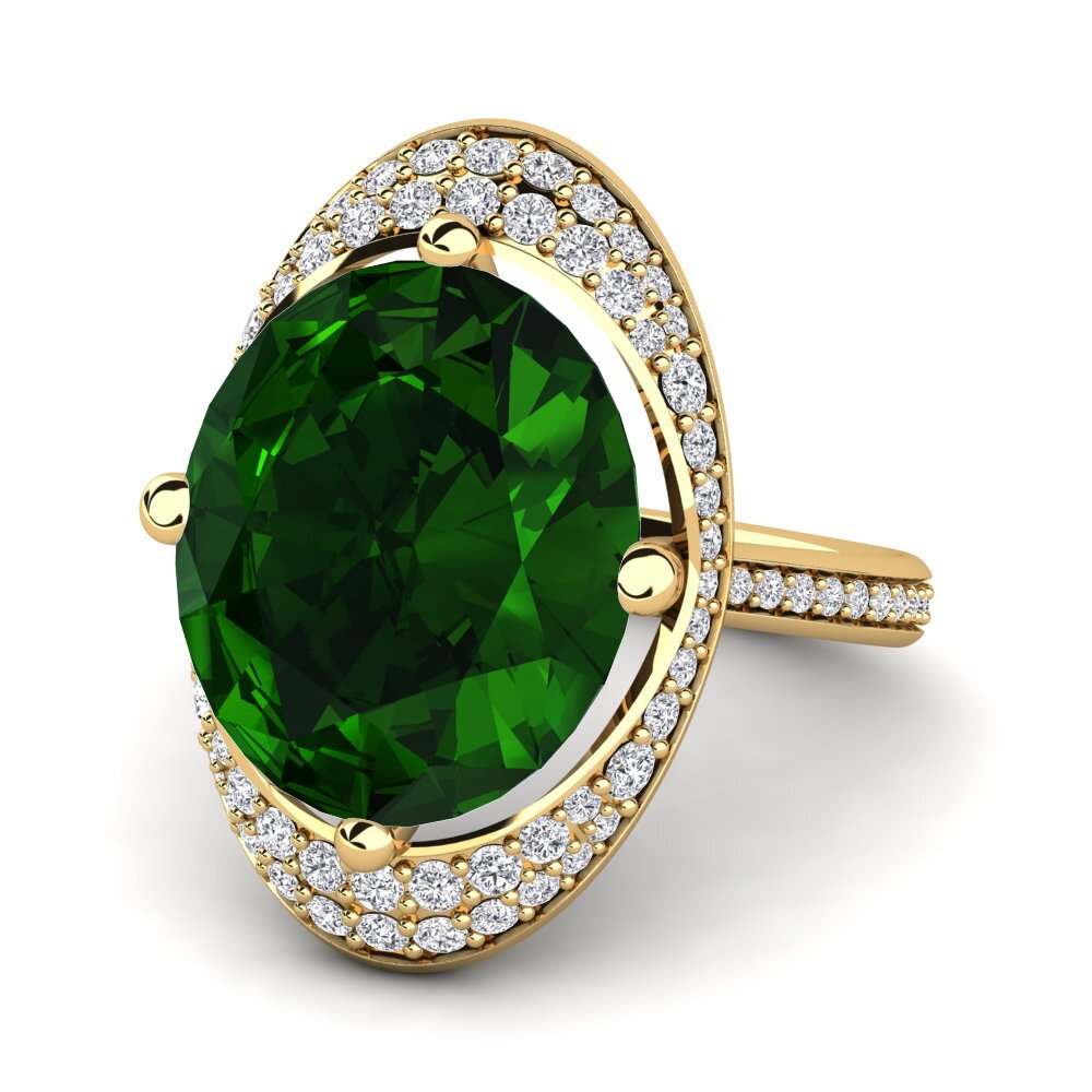 Turmalina verde Anillo Vondila