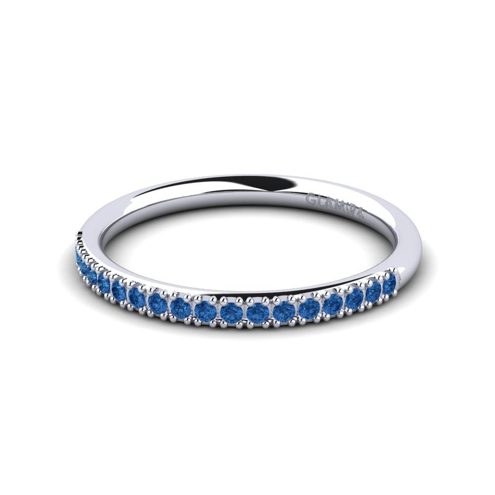 Circonita Azul Oscuro Anillo Vontasia