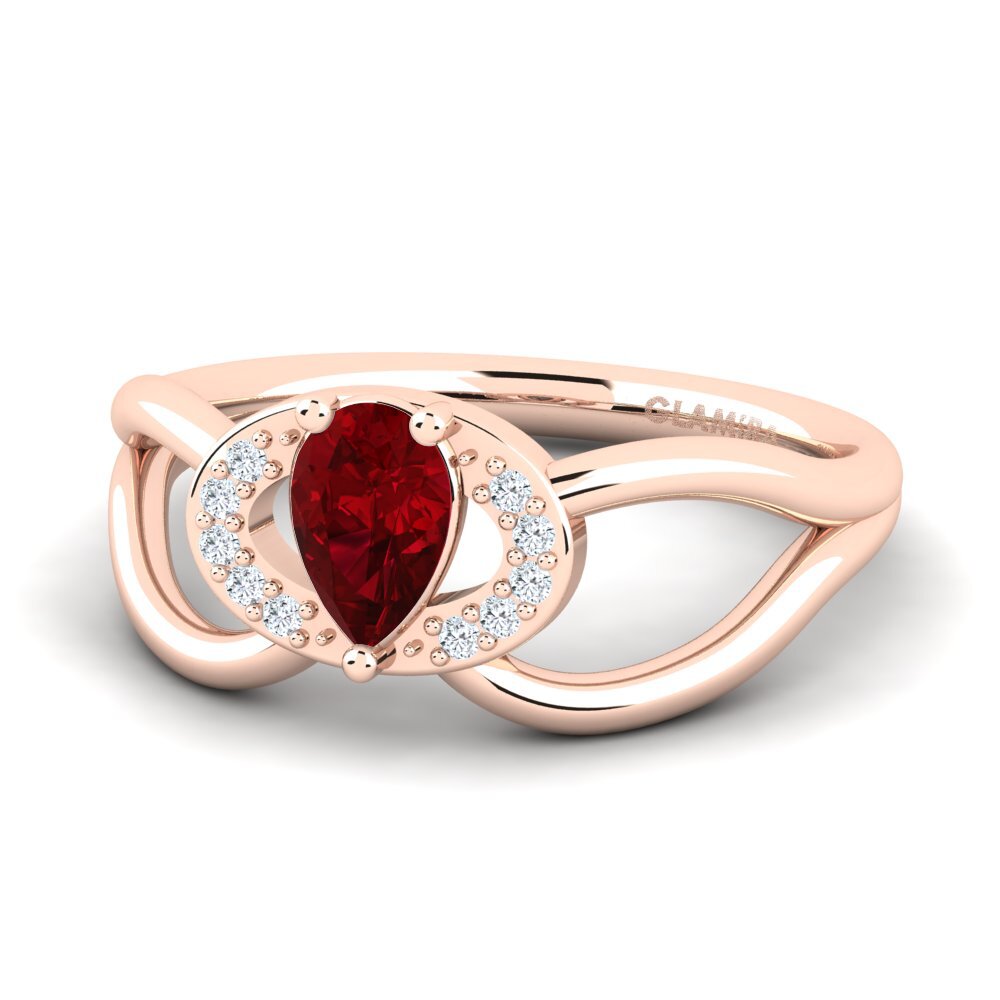 Circonita Roja Anillo de compromiso Vontressa