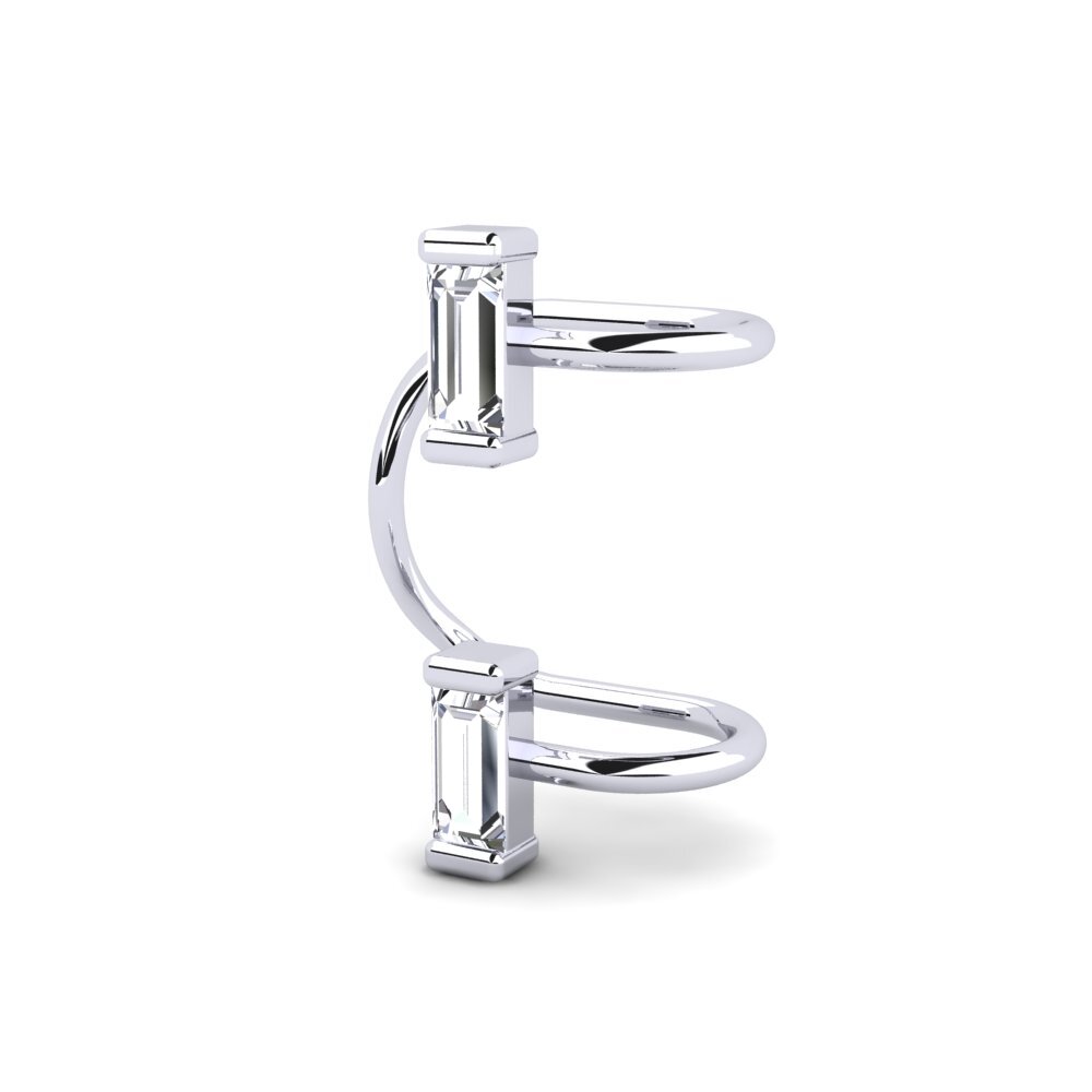 Baguette Lab Grown Diamond Women's Earring Voyou