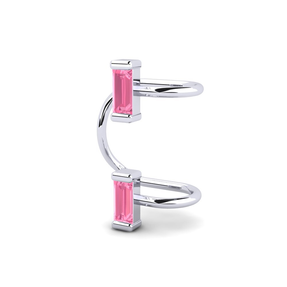 Baguette Zafiro Rosado Pendiente de mujer Voyou