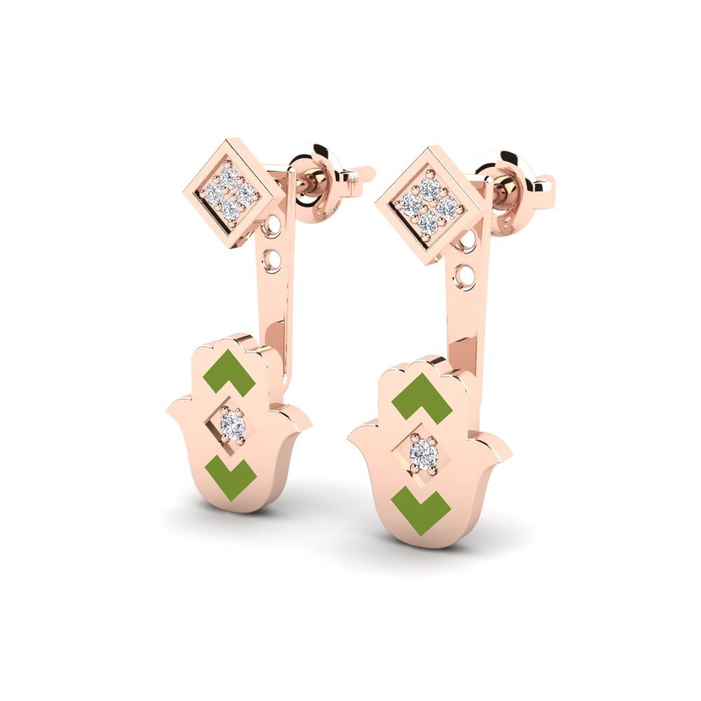 18k Oro Rosa Pendiente de mujer Vrijdog