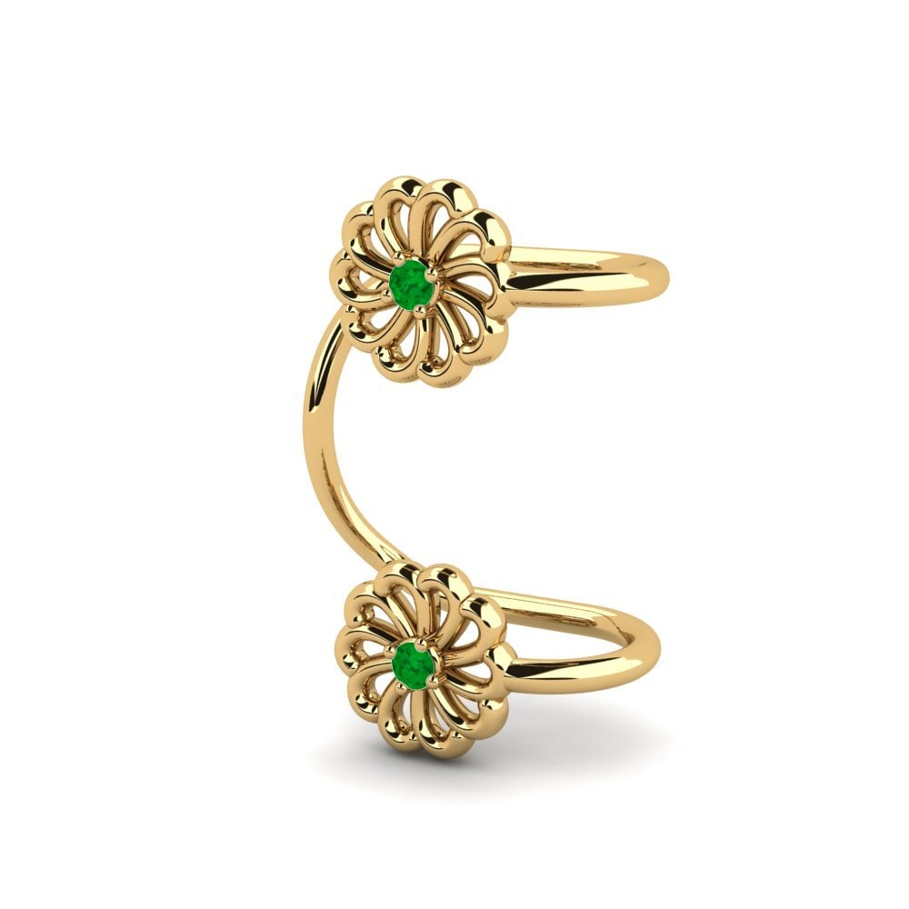 14k Oro Amarillo Pendiente de mujer Vriller