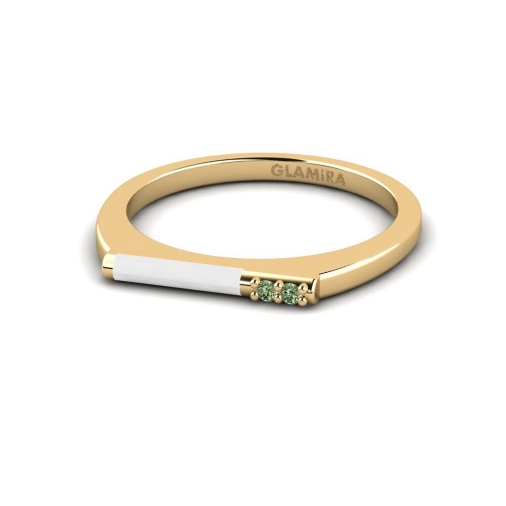 Green Diamond Pinky Ring Vryonisi