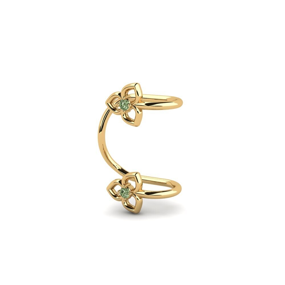 14k Oro Amarillo Pendiente de mujer Vulgariser