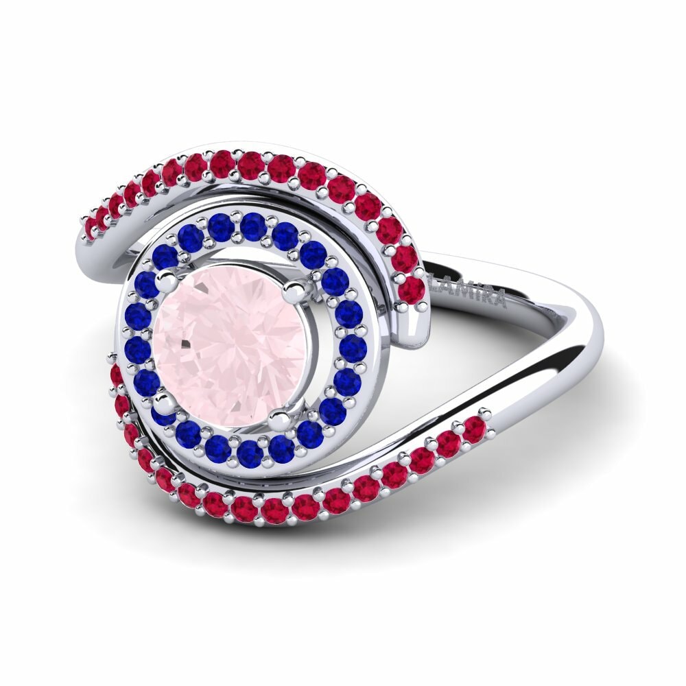Cuarzo rosa Anillo de compromiso Vulnavia