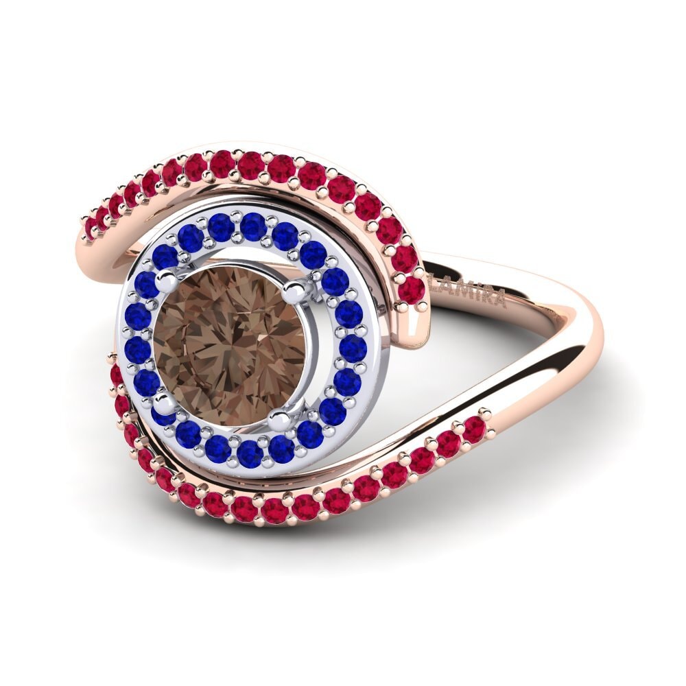 14k Rose & White Gold Engagement Ring Vulnavia
