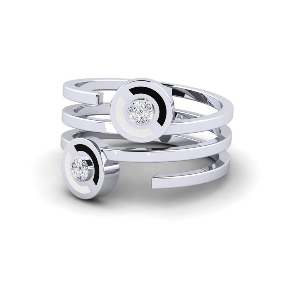 14k Oro Blanco Anillo Wagnerx