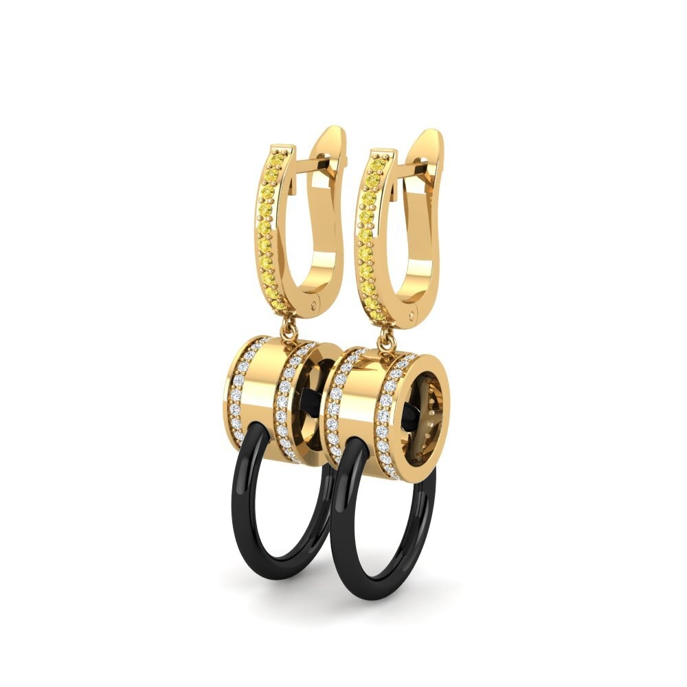 Yellow Sapphire Women's Earring Waldoi