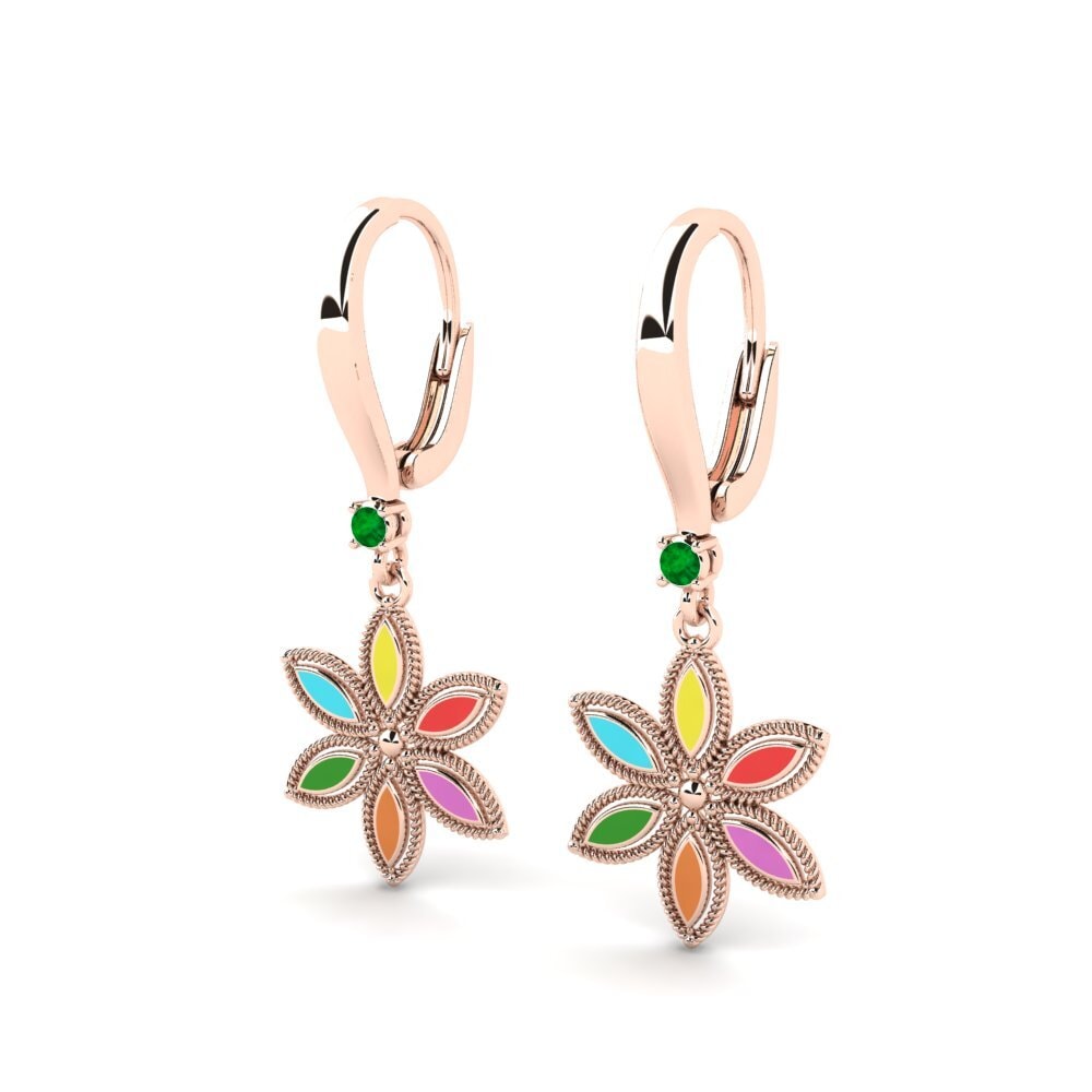 14k Oro Rosa Pendiente de mujer Waler