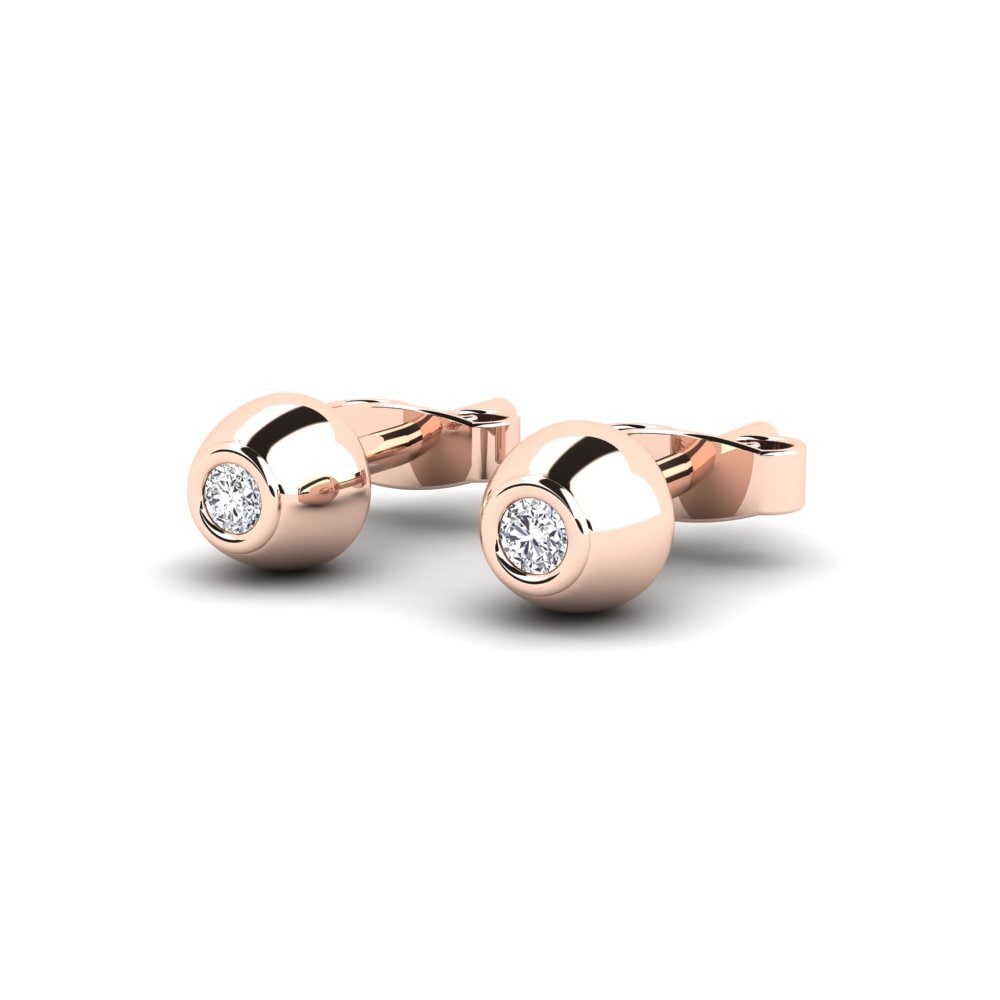 14k Oro Rosa Pendiente de mujer Wallboard