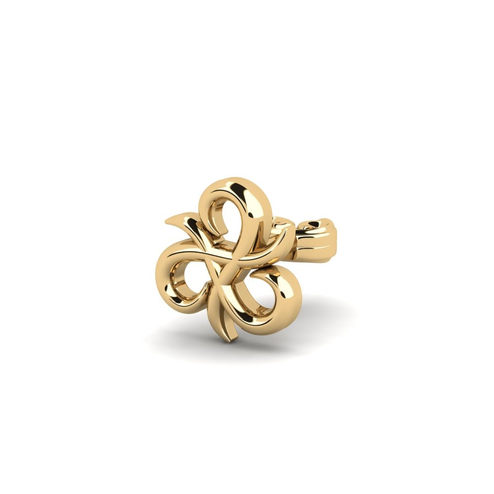14k Oro Amarillo Pendiente para hombre Wandsw