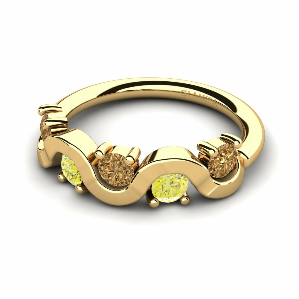 Diamante café Anillo Wanissa