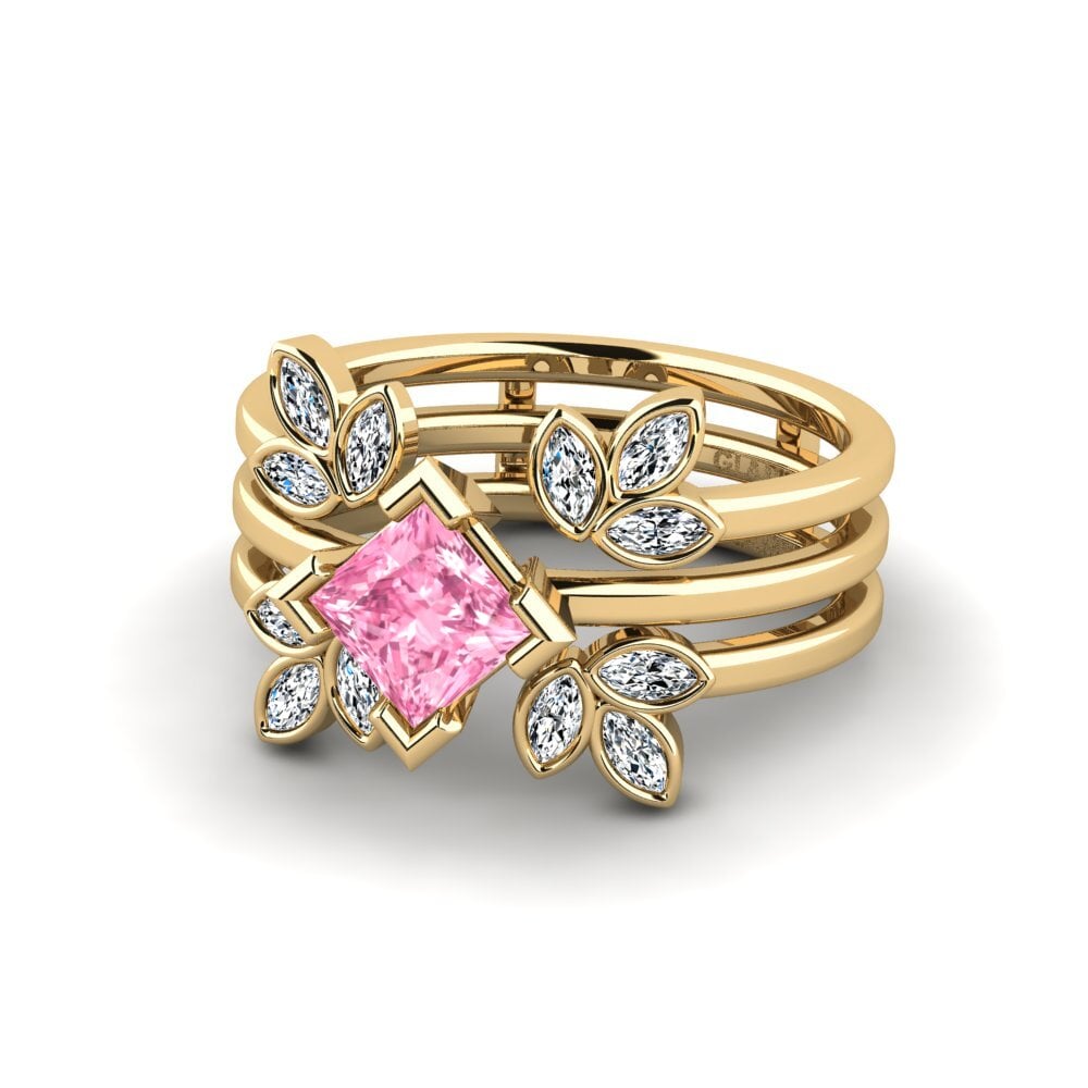 Zafiro Rosado Anillo Wanjin - SET