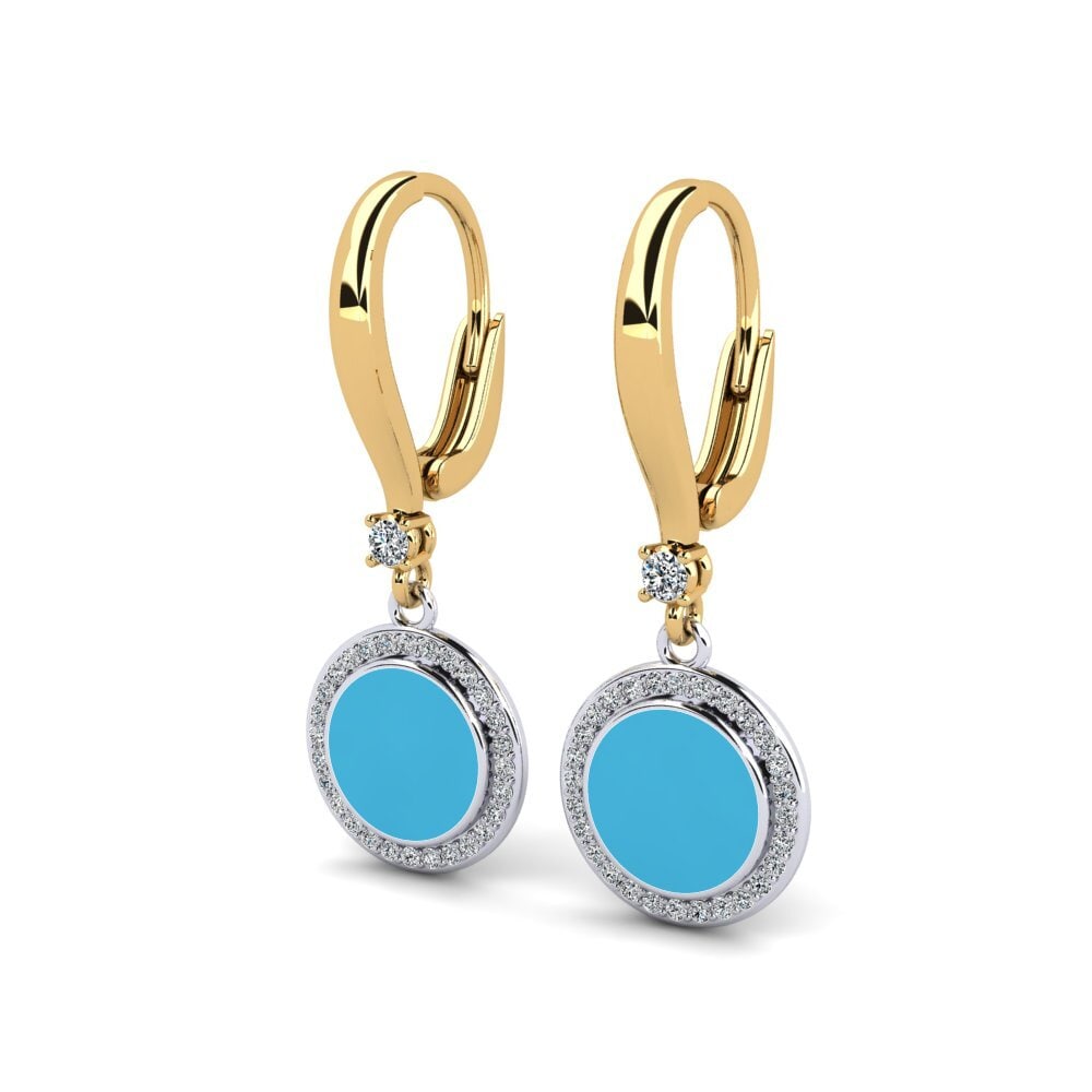 14ct Yellow & White Gold Women's Earring Warhorse