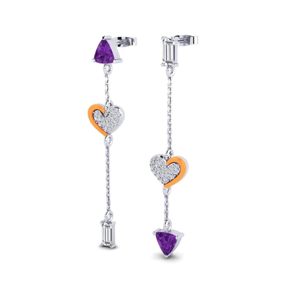 950 Platin Damen ohrring Warna-Warni