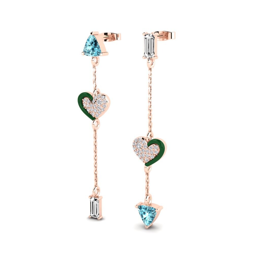 Circón Azul Pendiente de mujer Warna-Warni