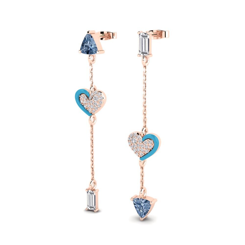 Diamante Azul Pendiente de mujer Warna-Warni