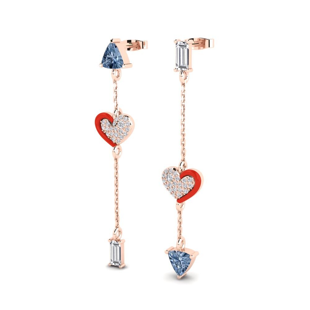 Diamante Azul Pendiente de mujer Warna-Warni