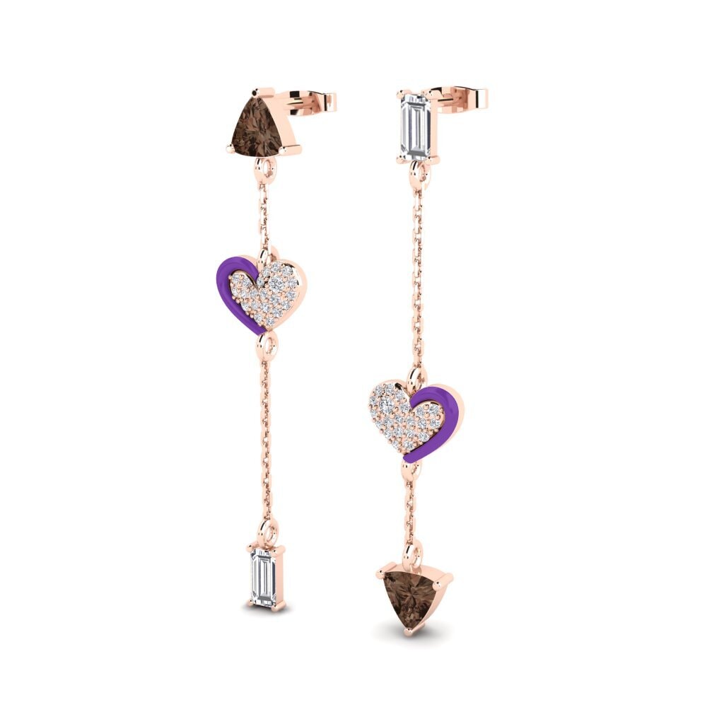 Smoky Quartz Women's Earring Warna-Warni