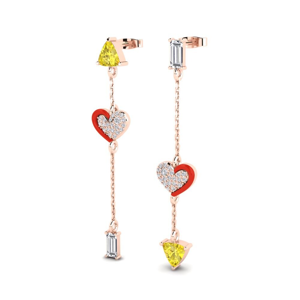 Gelber Saphir Damen ohrring Warna-Warni