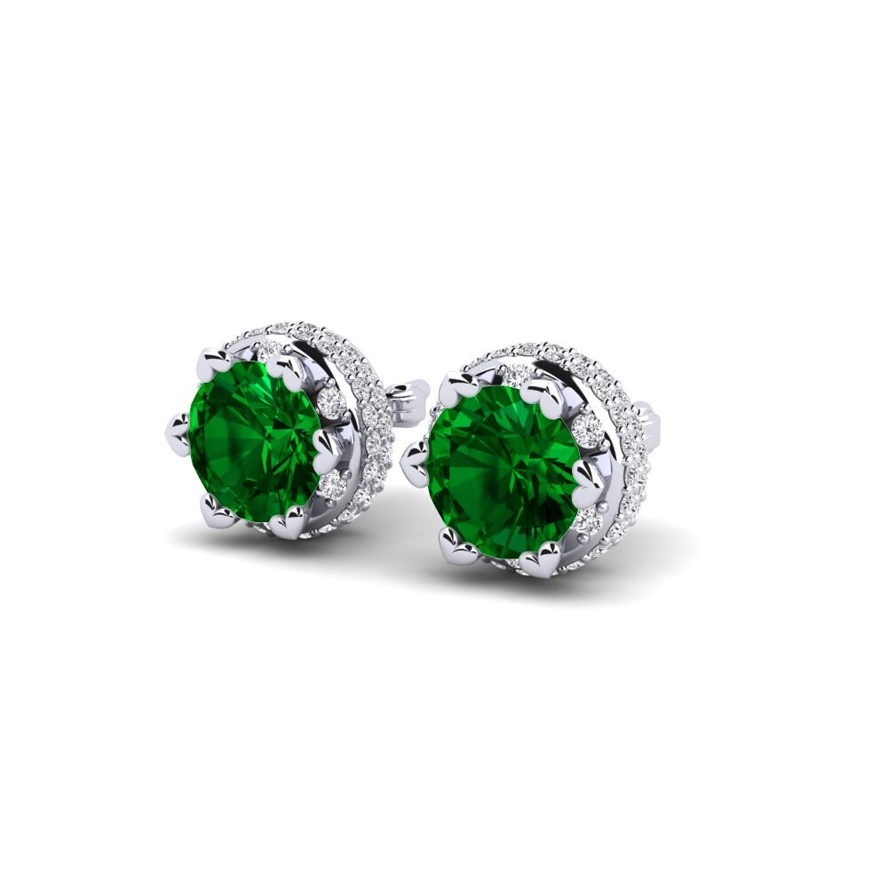 Đá Zirconia Xanh Bông tai nữ Wartortle