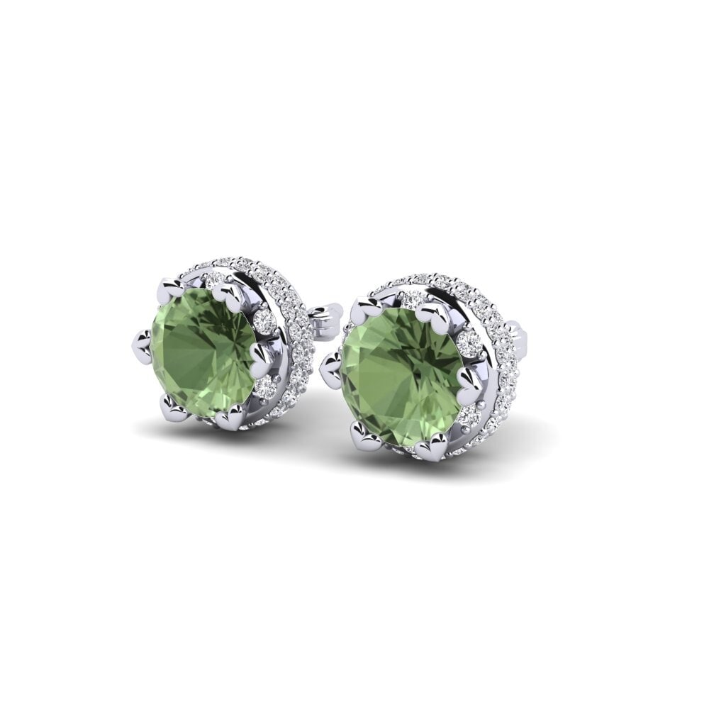 Đá Sapphire Xanh Bông tai nữ Wartortle
