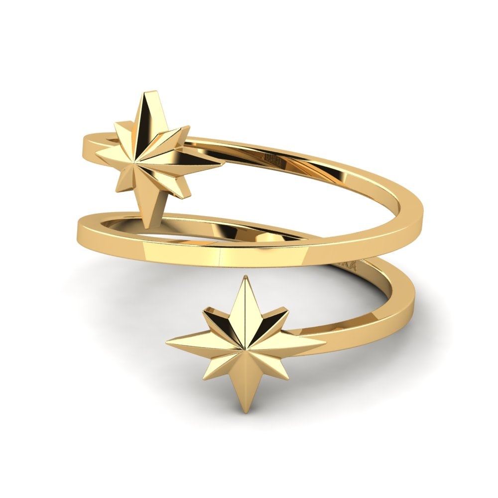 9k Oro Amarillo Anillo Wasat