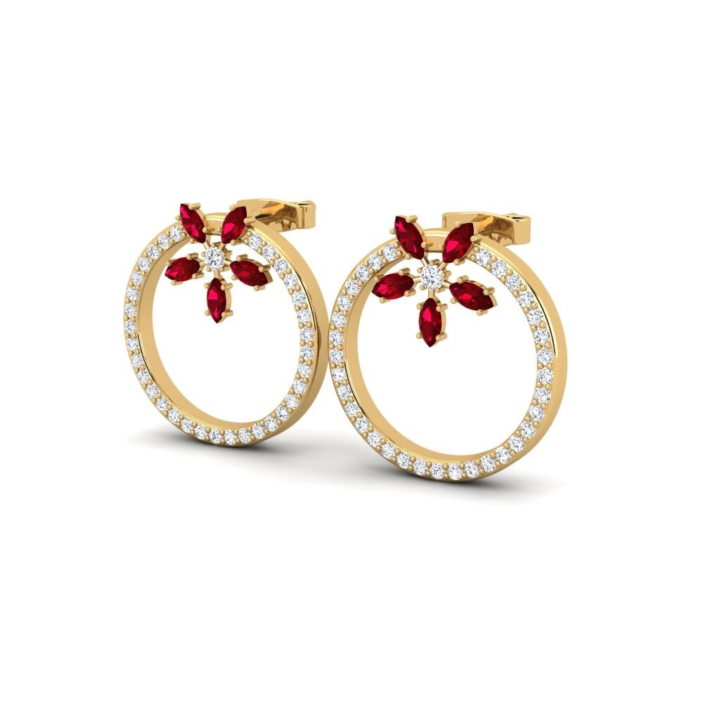 Marquesa Circonita Roja Pendiente de mujer Wayra